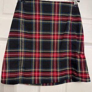 Brandy Melville Tartan A-Line Skirt - Red, Black, and Yellow